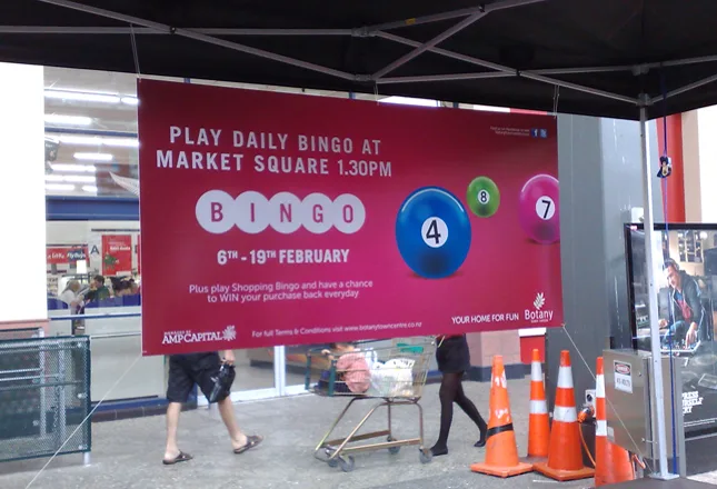 Printed banner signage example